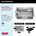 thumbnail image 6 of DELTA FAUCET Delta Marca 30 inch Drop-In Undermount Stainless Steel Single Bowl Kitchen Sink with Accessories, 6 of 9
