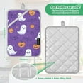 thumbnail image 6 of Yayeee Pot Holders Kitchen Heat Resistant with Pocket 7"x9.8" Cotton Oven Cooking Hot Pads, Halloween Purple Ghosts, 6 of 7