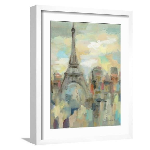 Art.com Paris Impression Art Print by Silvia Vassileva, White Frame Wall Art, 17" x 21"
