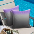 thumbnail image 4 of Purple Grey Throw Pillow Cover Stripe Gradient Cotton Linen Cushion Cover Throw Pillow Case with Invisible Zipper for Couch Sofa Bed Chair Car 16x16 Inch, 4 of 14