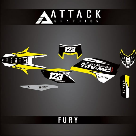 Attack Graphics Custom Fury Complete Bike Graphics Kit for Husqvarna FE 501 2015