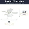 thumbnail image 6 of Prominence Home Hero 28" White Low Profile Ceiling Fan with Light, 6 of 14
