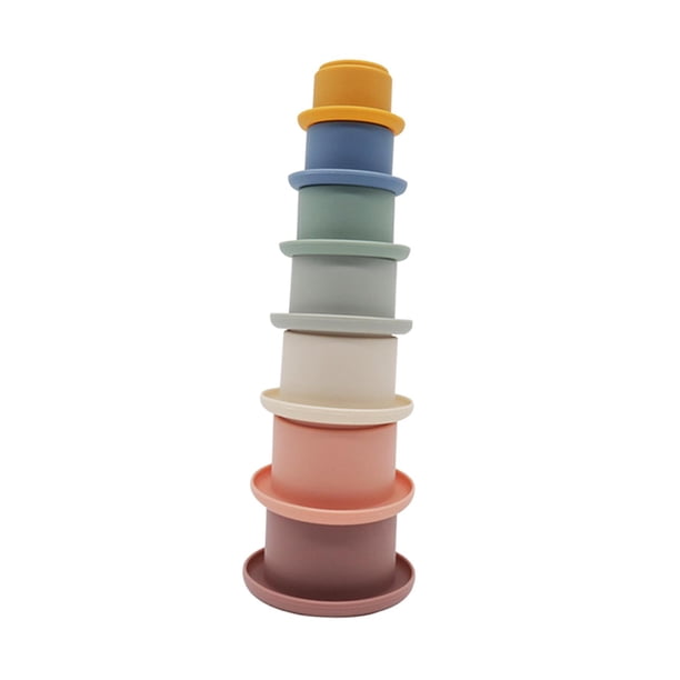 Juego de baño para bebés: vasos apilables con orificios de drenaje. Ideal para cumpleaños. estilo 2