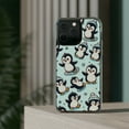 thumbnail image 3 of DistinctInk Hybrid (Acrylic / TPU) Clear Slim Fit Case for Apple iPhone 14 PLUS (6.7" Screen) - "Whimsical Waddlers: Adorable Cartoon Penguin Pattern", 3 of 8