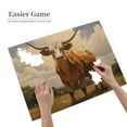 thumbnail image 2 of 1000-Piece Wooden Jigsaw Puzzle for Adults & Families - Texas Longhorn Cattle Horns , Fun & Educational Brain-Teasing Game, Artistic Home Decor, 2 of 7