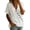 White, variant on Women's V-Neck Cotton Linen Top, Casual Short Sleeve Asymmetrical Button Blouse, Loose Fit Patch Pocket Shirt, Breathable Summer Pullover