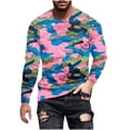 thumbnail image 3 of Drindf Long Sleeve Tactical Shirts for Men Big and Tall Fashion Camo Graphic T-Shirt Athletic Moisture Wicking Tops Lightweight Round Neck Pullover Tshirts, 3 of 6