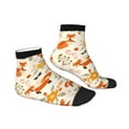thumbnail image 3 of Bingfone Flower Fox Design Patterned Men'S Women'S Casual Cotton Socks, 3 of 9