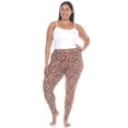 thumbnail image 4 of White Mark Women's Plus Size Casual Leopard Print Leggings, 4 of 4