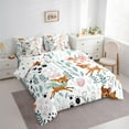 thumbnail image 3 of Homewish Kawaii Brown Deer 7 Pieces Bedding Comforter Set for Child Boys Girls,Chic Floral Flower Full Bedding Set Lightweight,Cartoon Animal Fitted Sheet Flat Sheet,Super Cozy Room Decor,Reversible, 3 of 8