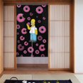 thumbnail image 1 of Cortina de puerta semiopaca con patrón de patchwork de dos piezas de Los Simpsons, cortinas opacas decorativas para dormitorio, sala de estar, decoración de habitación de niños, 34 x 56 pulgadas,, 1 of 7