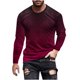 thumbnail image 2 of Blusas y camisas de manga larga con cuello redondo para hombre, blusa informal de manga larga con cuello redondo y estampado, blusa de poliéster para hombre, 2 of 4