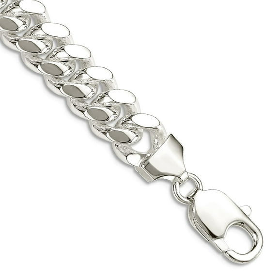925 Sterling Silver 9mm Polished Domed Curb Chain Ankle Bracelet 10 Inch Anklet for Women and Men
