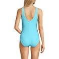 thumbnail image 2 of Lands' End Women's Chlorine Resistant Texture High Leg Soft Cup Tugless Sporty One Piece Swimsuit, 2 of 3