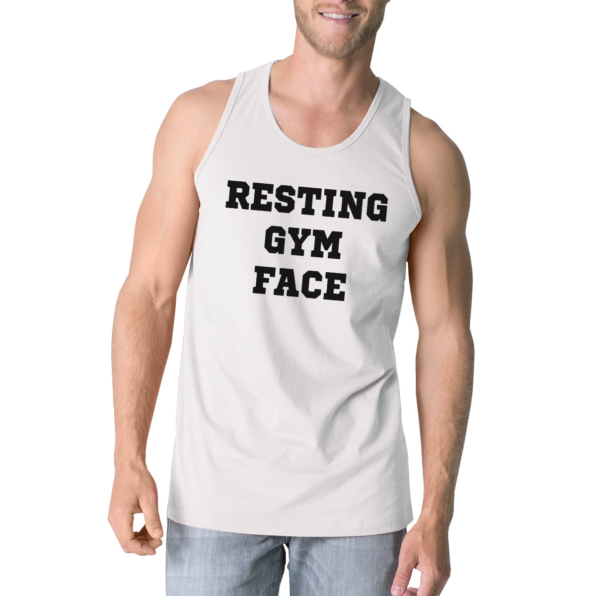 365 Printing RGF Mens White Funny Workout Fitness Tank Top Humorous Gift Tanks