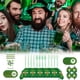 thumbnail image 3 of Penkiiy Juego de vajilla para el día de San Patricio, trébol verde de la suerte y platos desechables, tazas, servilletas, tenedores, cucharas, 3 of 3