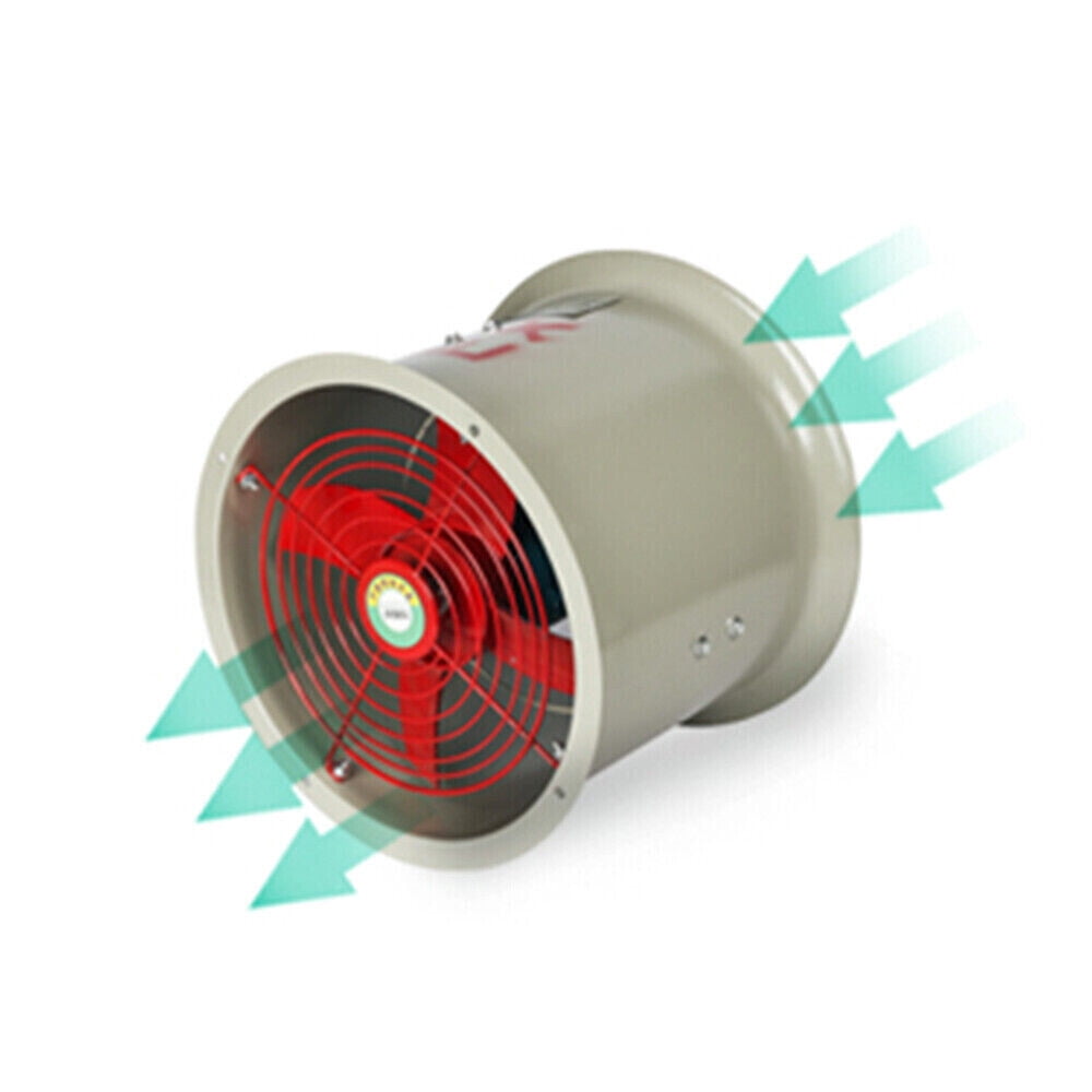 110V 12" Explosion-proof Fan Axial Pipe Spray Booth Paint Fumes Exhaust Fan