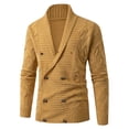 thumbnail image 1 of Suéter de chaqueta de cárdigan grueso de manga larga de color sólido informal para hombre Fridja  po4259, 1 of 3