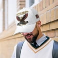 thumbnail image 6 of Veteran Commemorative Cap, Embroidered Baseball Cap with Eagle Printed, Adjustable Metal Buckle, Casual Outdoor Hat for Men & Women (White), 6 of 6