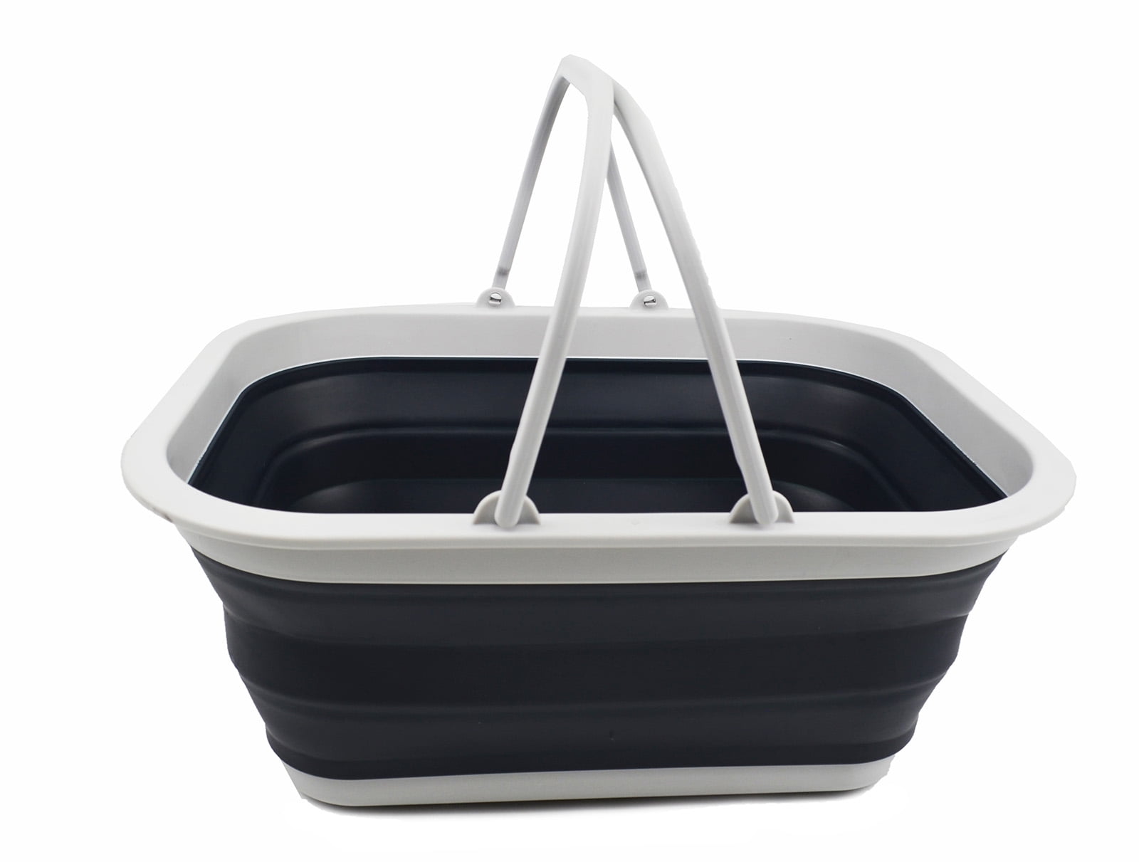 SAMMART 15L (4 Gallon) Collapsible Basket with Handle Portable