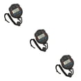 thumbnail image 1 of ZLight Sports Stopwatch Calendar Waterproof Shockproof Timer Clock Judgment Stop Watch Timing Function for Running 79X62X19mm 3Set, 1 of 6
