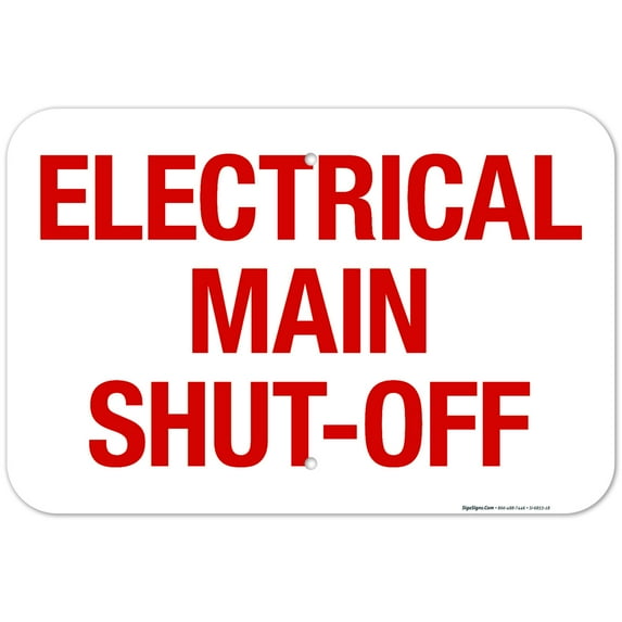 Electrical Main Shut-Off Sign,