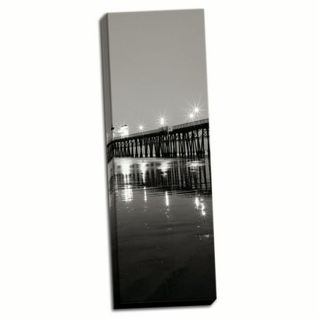 Gango Home Decor Pier Night Panel I by Lee Peterson (Ready to Hang); One 12x36in Hand-Stretched Canvas