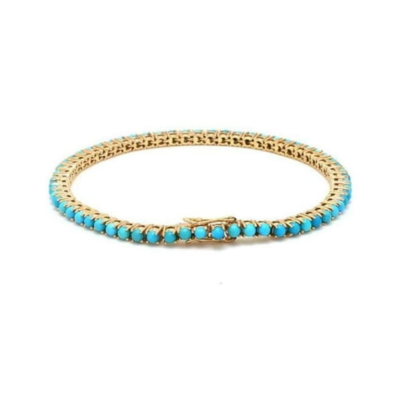 Turquoise Bracelet, Turquoise Tennis Bracelet, Dainty Bracelet, Turquoise Jewelry, Gift for Her, Minimalist Bracelet, Silver Tennis Bracelet