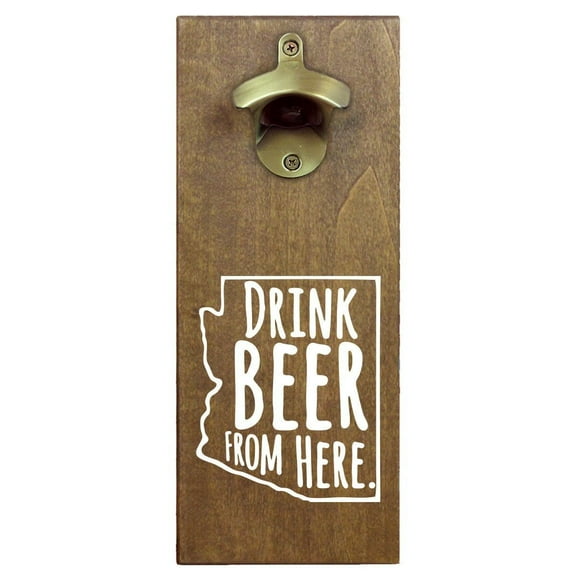 Torched Arizona Beer Drink Bottle Opener Magnetic Cap Catching 12"x5"x2.5"