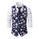 thumbnail image 5 of Nuevo Chaleco de traje con estampado navideño para hombre, vestido de fiesta de banquete de boda, chaqueta con cuello en V, chaleco, 5 of 5