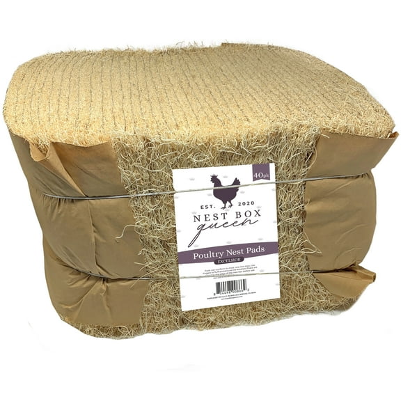 Nest Box Queen, Excelsior Nest Box Pads for Hens - 13 Inch x 13 Inch (40 Pack)