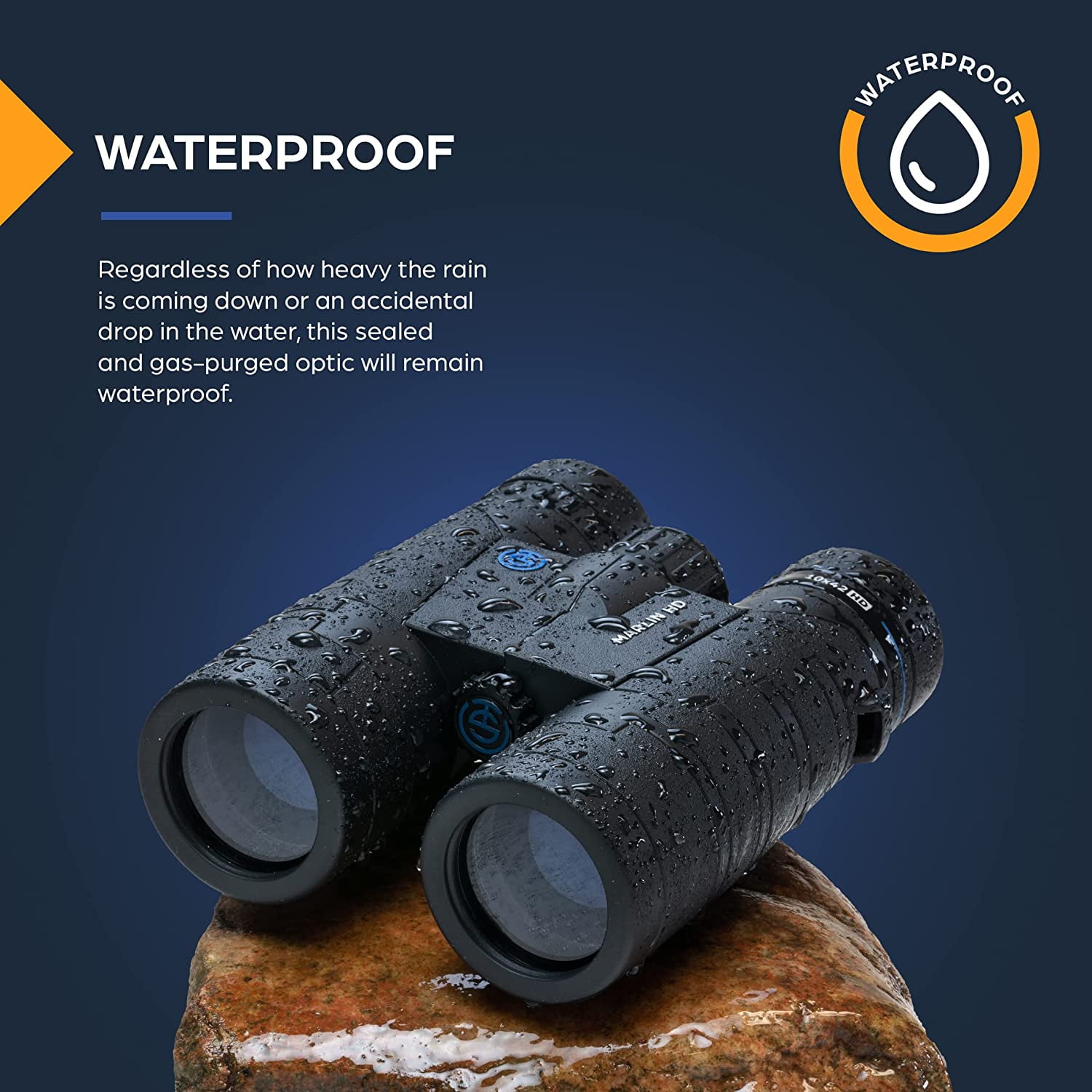 TSO Marlin 10x42 Roof Binocular, Black