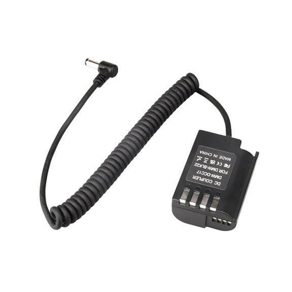 DMW-BLK22 Dummy Battery with DC Cable 7.2V-8.4V for Long-Term Panasonic Camera Use