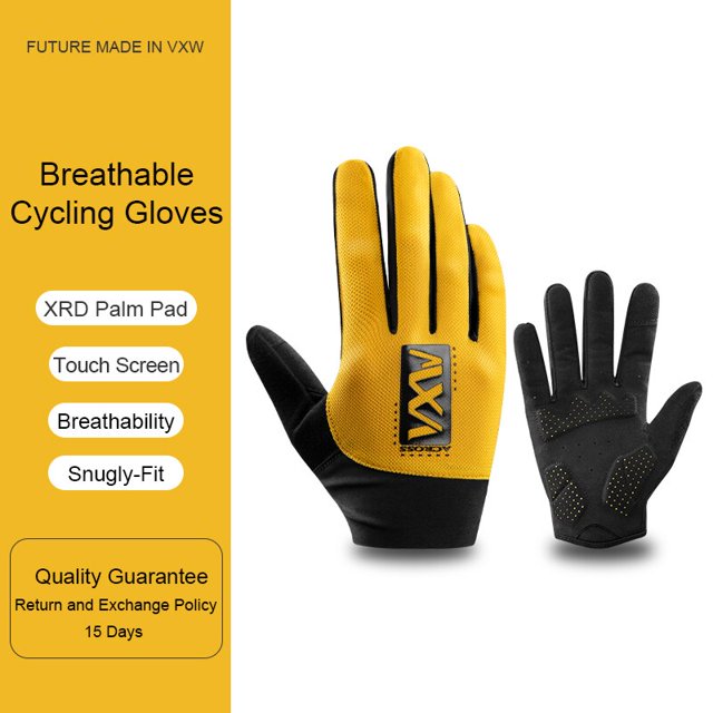 VXW Dedos completos Mujeres y hombres Dar un paseo en bicicleta Guante Pantalla táctil Verano MTB - BMX Bicicletas deportivos montaña carreras de carretera Transpirable, transpirable Fivean Guantes deportivos