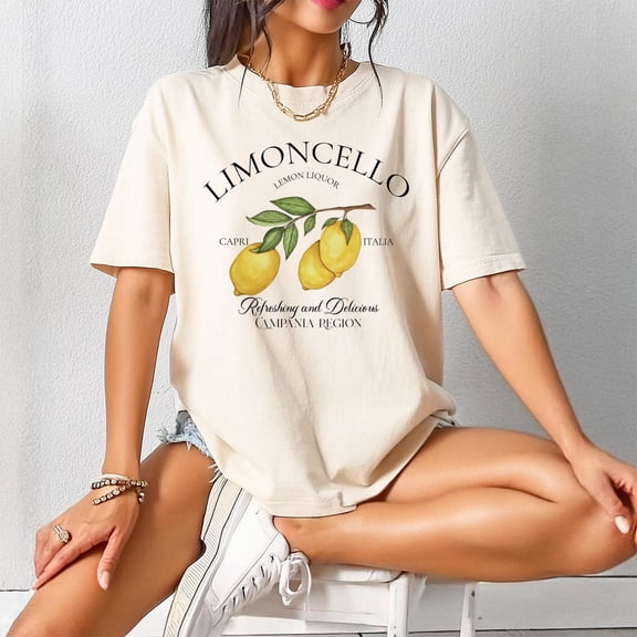 Limoncello T-Shirt: Italian Summer Lemon Graphic Tee All Size S-5Xl