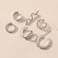thumbnail image 4 of Xihbxyly Pendientes Exagerados con Forma de Serpiente y Circonitas, Conjunto de 6 Piezas de Joyería Punk, Elegantes Accesorios de Aleación, Ideal para Fiestas y Bodas, Estilo Femenino., 4 of 6