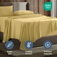 thumbnail image 4 of Nestl Full Size Sheet Sets, 1800 Series Deep Pocket 4 Piece, Luxury Soft Microfiber Bed Sheet Sets, CUSTARD MELLOW YELLOW, 4 of 8