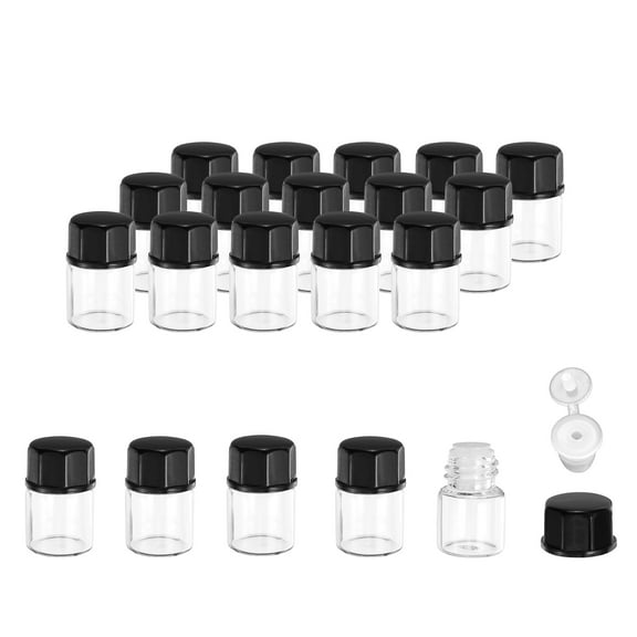 REGALWOVEN Essential Oil Bottles Glass Bottles with Orifice Reducer Sample Vial Screw Cap Storage ml 1.00