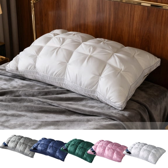 Bule Twisted Bed Pillows 2-Pack, 20" x 16.5" (48x74cm) Standard Size, Soft Plush Down Alternative Hotel Pillow, Breathable Hypoallergenic Bed Pillow for Neck/Back/Side Sleepers