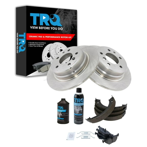 TRQ Rear Brake Pad & Rotor Kit BKA38405 Fits Select 1989-1995 BMW 525i , 1993-1993 BMW 525iT , 1994-1995 BMW 530i , 1989-1993 BMW 535i