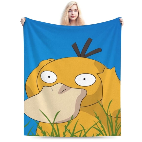 Psyduck Boys Girls Blanket Super Soft Cozy Warm Plush Throw Blanket, Lightweight Fuzzy Flannel Blankets for Couch Sofa Bed Travel and Camping Gifts 40"X30"