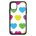thumbnail image 1 of DistinctInk Custom SKIN / DECAL compatible with OtterBox Symmetry for iPhone 11 Pro MAX (6.5" Screen) - White Multi Color Hearts, 1 of 5