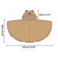 thumbnail image 3 of Women Cute Bear Hooded Wearable Blanket Poncho, Soft Fuzzy Flannel Button‑Front Cape Shawl with Pockets(Coffee,One Size), 3 of 5