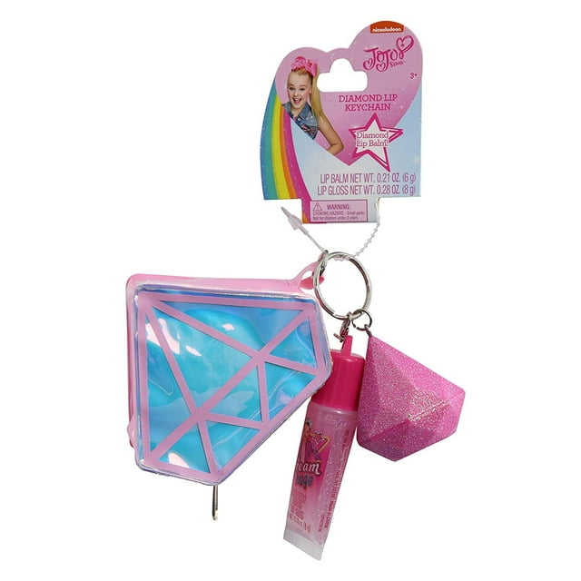 JoJo Siwa Diamond Lip Llavero Bálsamo Brillo y Monedero Rosa Azul Talla Única