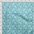 thumbnail image 4 of oneOone Cotton Cambric Turquoise Blue Fabric Donut Pattern Sewing Craft Projects Fabric Prints By Yard 42 Inch Wide, 4 of 6