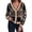 Brown, variant on Womens Long Sleeve Cardigan Sweaters Plaid Fuzzy Knit V Neck Button Down Cardigans