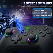 2 Pack Switch Controller, QQV Wireless Switch Controller for Switch 2/Switch/Lite/OLED with Programmable, Wake-up,Turbo