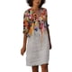 thumbnail image 3 of WILLBEST Vestidos de Mujer, Moda para Mujer, Talla Grande, Largo Medio, Estampado, Manga Larga, Cuello En V, Vestido Extra Grande, 3 of 3