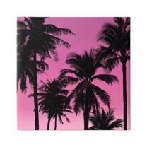 Stupell Industries Tropical Pink Palms Botanical & Floral Painting Gallery Wrapped Canvas Art Print Wall Art, 17 x 17