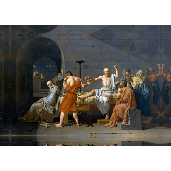 David -The Death Of Socrates - Canvas OR Print Wall Art